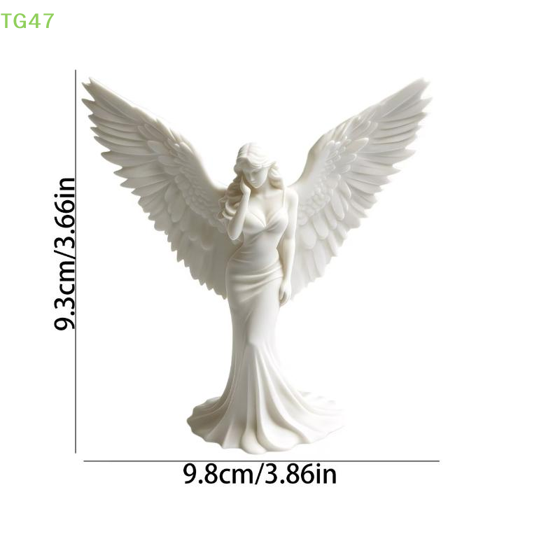 3D Printing Apps - 【LS】【LS】3D-geprint gebedsengelbeeldje Beschermengelbeeldje Witgouden religieuze sculptuur
