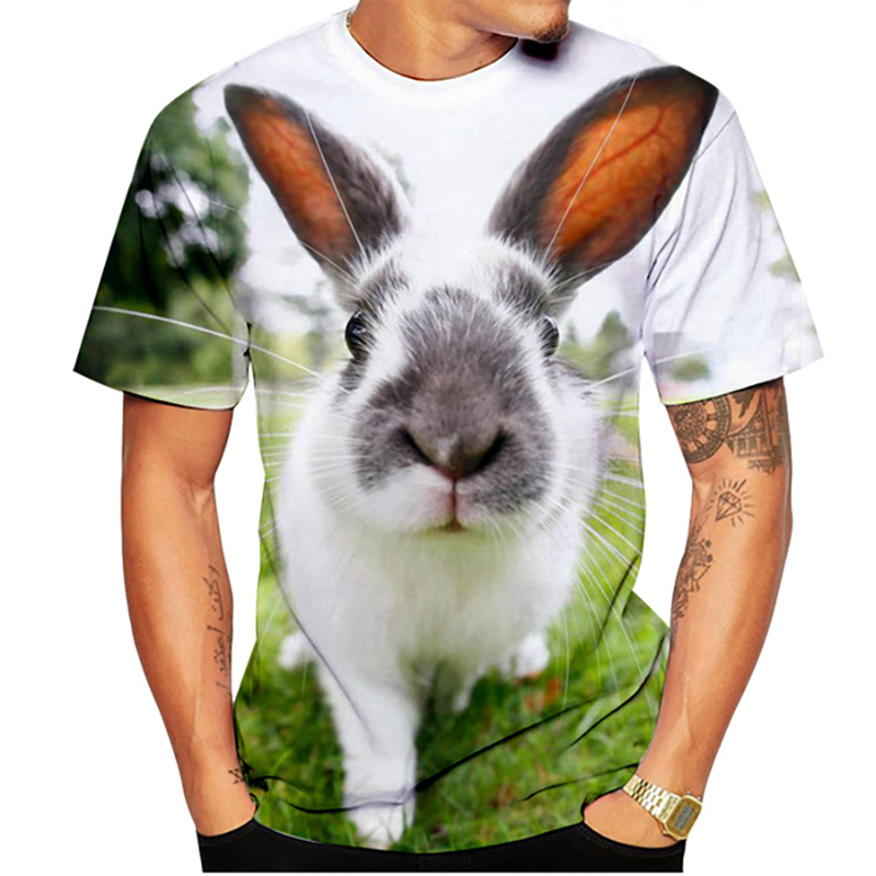 3D Printing Rabbit - Mode Schattig Konijn 3d Print T-Shirts