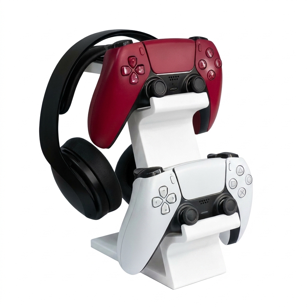 3D Printing Xbox Controller - 3D-geprinte gamecontroller met geïntegreerde hoofdtelefoonstandaard, universele