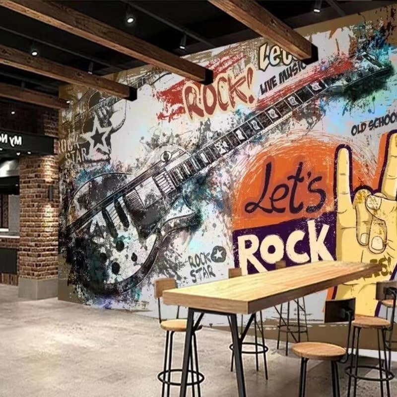 3D Printing Guitar - Op maat gemaakte muurschilderingen Europese Amerikaanse
