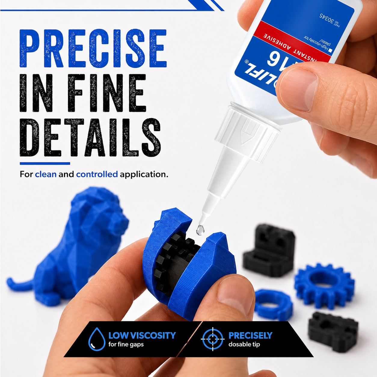 Glue For 3D Printing - Loolifl 416 instantlijm is speciaal ontworpen