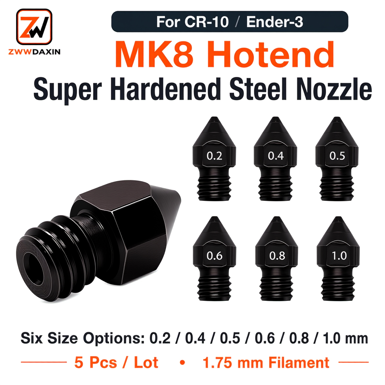 3D Printing News - Super Gehard Stalen Mondstuk MK8 5