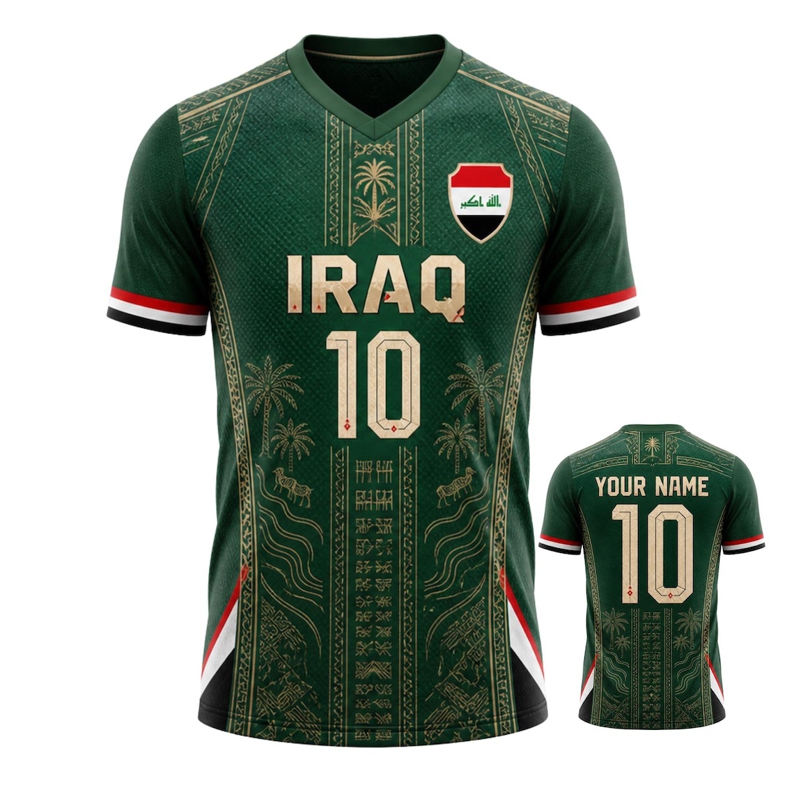 3D Printing Name - Irak voetbalshirt, aangepaste naam nummer 10