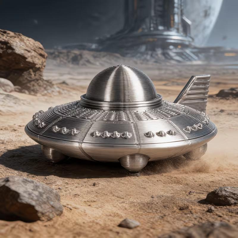 3D-geprinte UFO-beeldjes Retro - 3D Printing Apps recensie en prijs