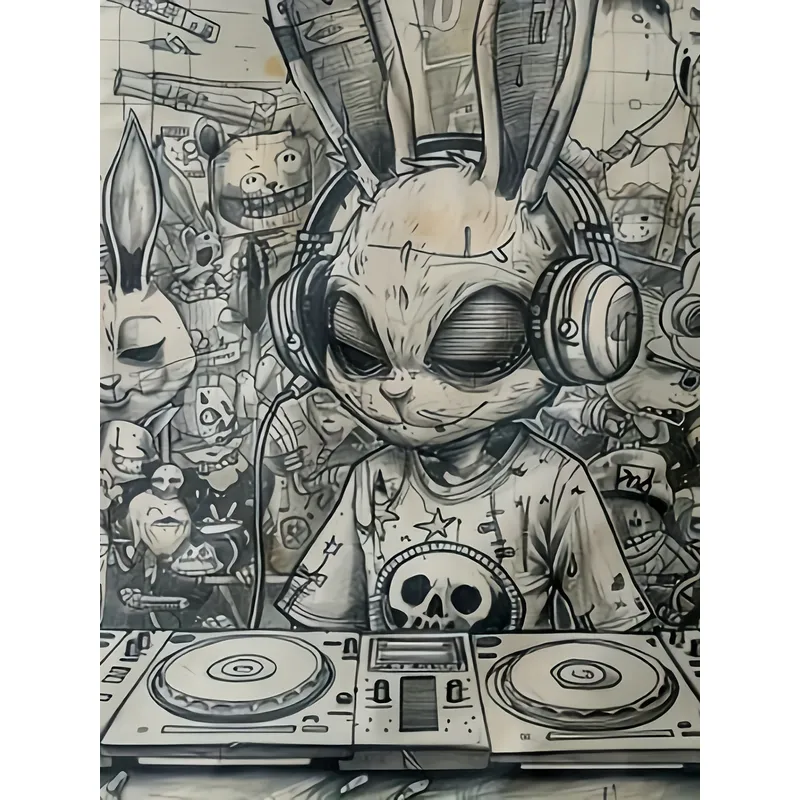 Cartoon DJ Rabbit Digitaal Bed - 3D Printing Rabbit recensie en prijs